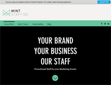 Tablet Screenshot of mintstaffing.com